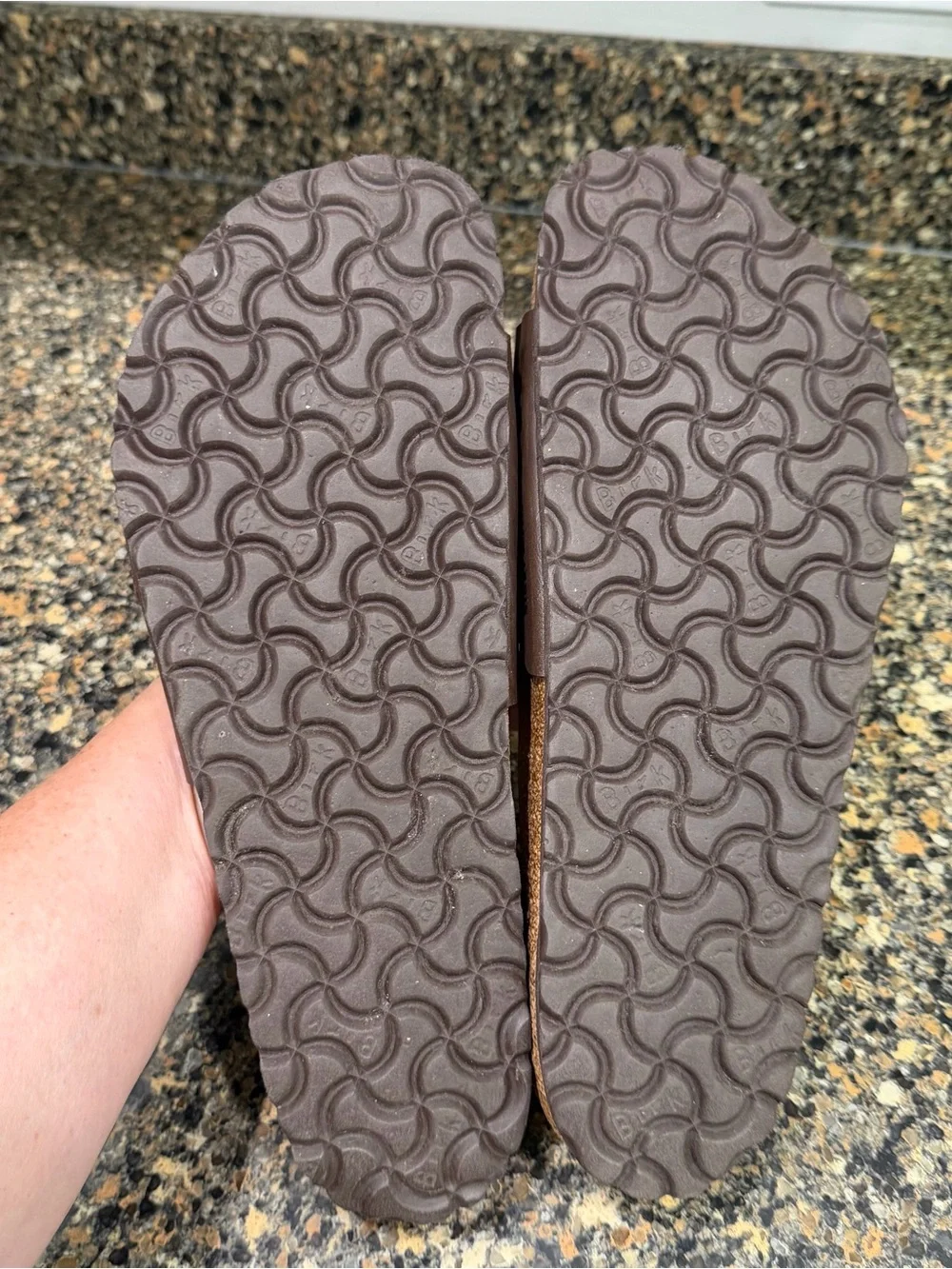 Birkenstock Brown Single-Strap Slide Sandals with Buckle Mens 10